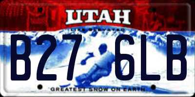 UT license plate B276LB