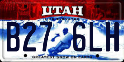 UT license plate B276LH