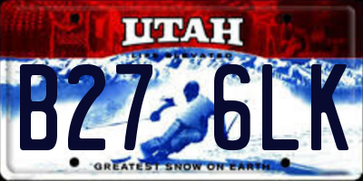 UT license plate B276LK