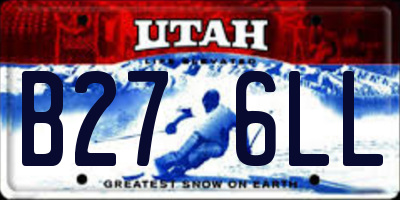 UT license plate B276LL
