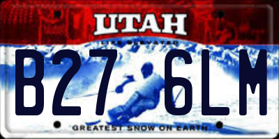 UT license plate B276LM