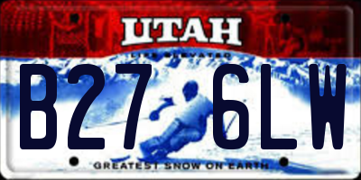 UT license plate B276LW
