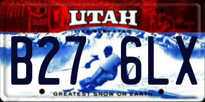UT license plate B276LX