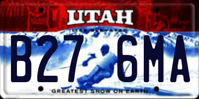 UT license plate B276MA