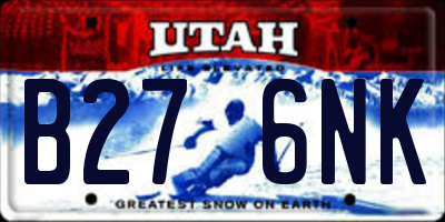 UT license plate B276NK