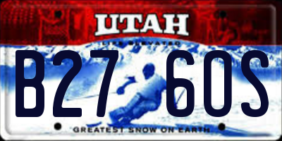 UT license plate B276OS