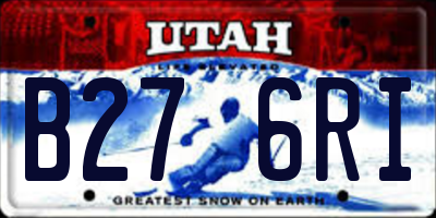 UT license plate B276RI