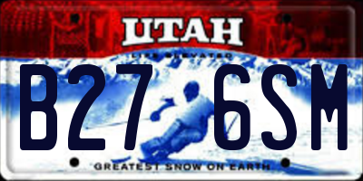 UT license plate B276SM