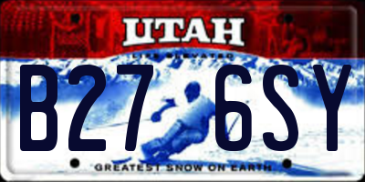 UT license plate B276SY