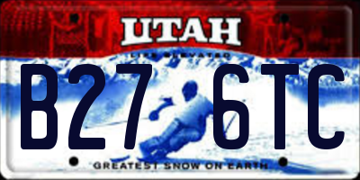 UT license plate B276TC