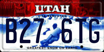 UT license plate B276TG