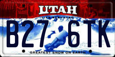 UT license plate B276TK
