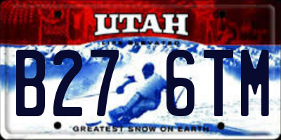 UT license plate B276TM