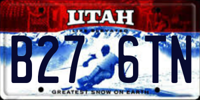 UT license plate B276TN