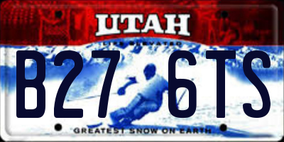 UT license plate B276TS