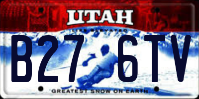 UT license plate B276TV