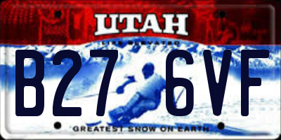 UT license plate B276VF