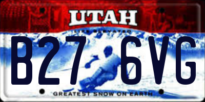 UT license plate B276VG