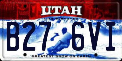 UT license plate B276VI