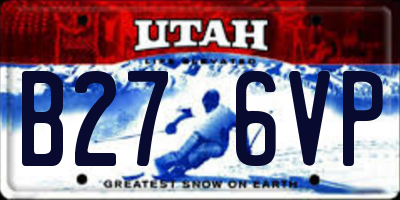 UT license plate B276VP