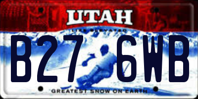 UT license plate B276WB