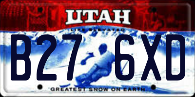 UT license plate B276XD