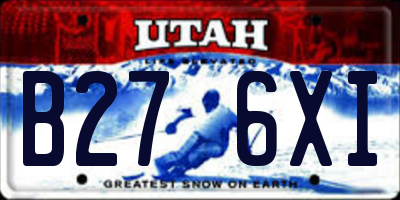 UT license plate B276XI