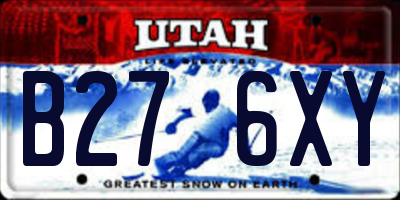 UT license plate B276XY
