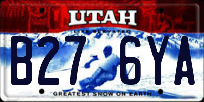 UT license plate B276YA