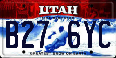 UT license plate B276YC