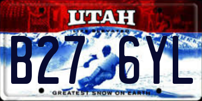 UT license plate B276YL