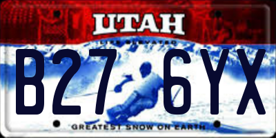 UT license plate B276YX