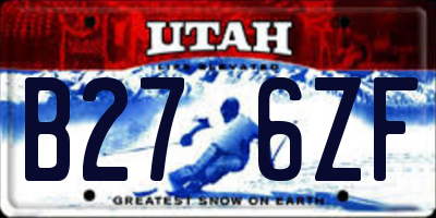 UT license plate B276ZF