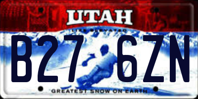 UT license plate B276ZN