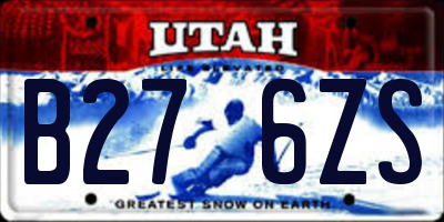 UT license plate B276ZS