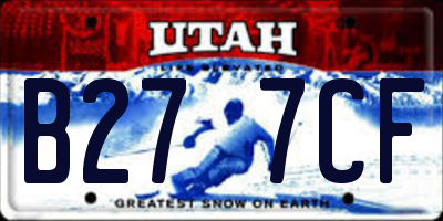 UT license plate B277CF