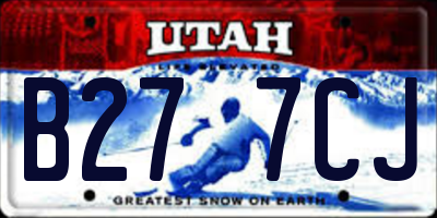 UT license plate B277CJ