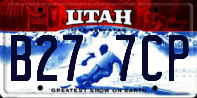 UT license plate B277CP