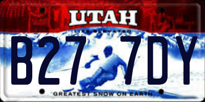 UT license plate B277DY