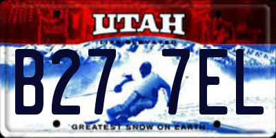 UT license plate B277EL