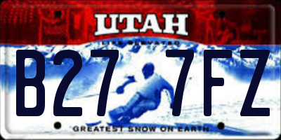 UT license plate B277FZ