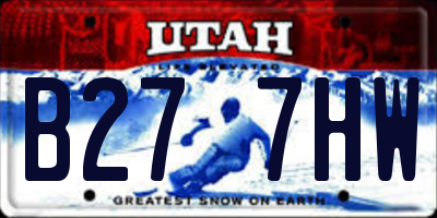 UT license plate B277HW