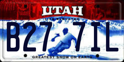 UT license plate B277IL