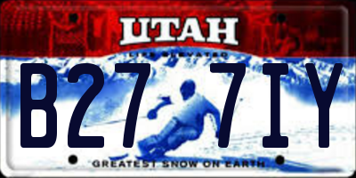 UT license plate B277IY