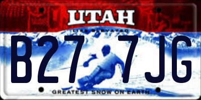UT license plate B277JG