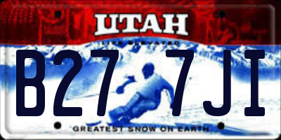 UT license plate B277JI