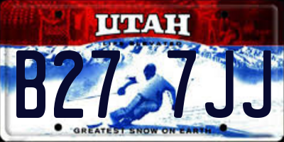 UT license plate B277JJ