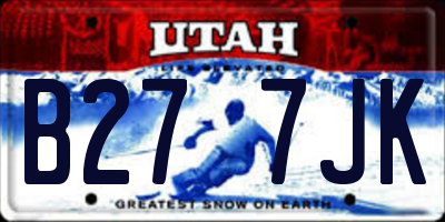 UT license plate B277JK