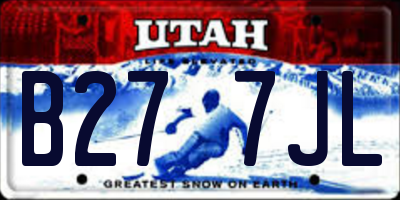 UT license plate B277JL