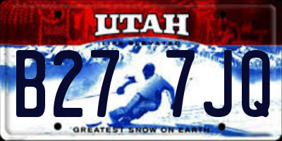 UT license plate B277JQ